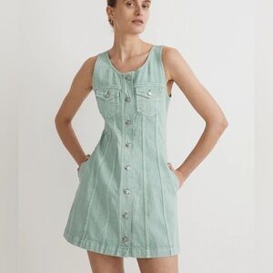 Madewell Light Green Denim Dress